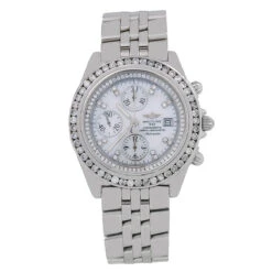 Men's Diamond Watch Breitling Crosswind 44mm White Dial