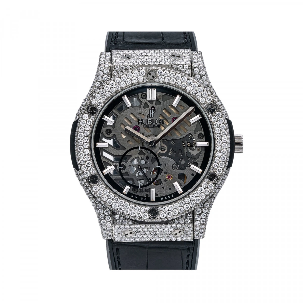 Men's Diamond Watch Hublot Classic Fusion 45mm Black Dial 3 Men's Diamond Watch Hublot Classic Fusion 45mm Black Dial
