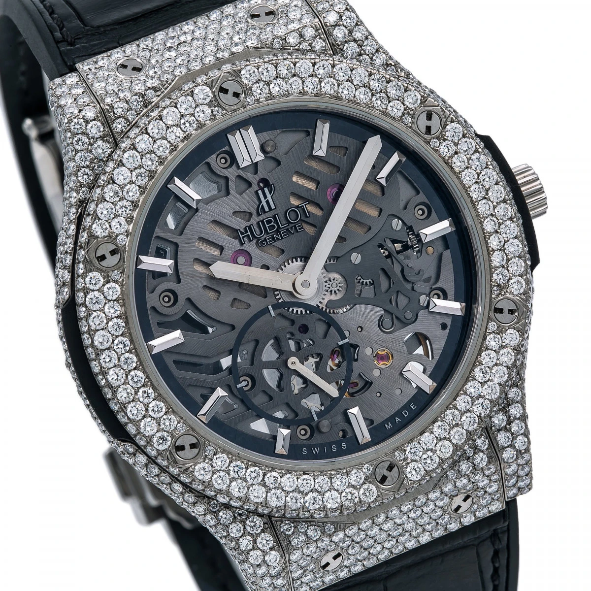 Men's Diamond Watch Hublot Classic Fusion 45mm Black Dial 4 Men's Diamond Watch Hublot Classic Fusion 45mm Black Dial - Image 2