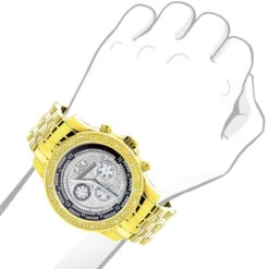 Yellow Gold Plated Real Diamond Watch For Men Luxurman Raptor 0.25ct Metal Band 8 Yellow Gold Plated Real Diamond Watch For Men Luxurman Raptor 0.25ct Metal Band -Its Hot Jewelry Shop mens diamond watch yellow gold plated luxurman raptor 025ct w metal band bod 1 20201202