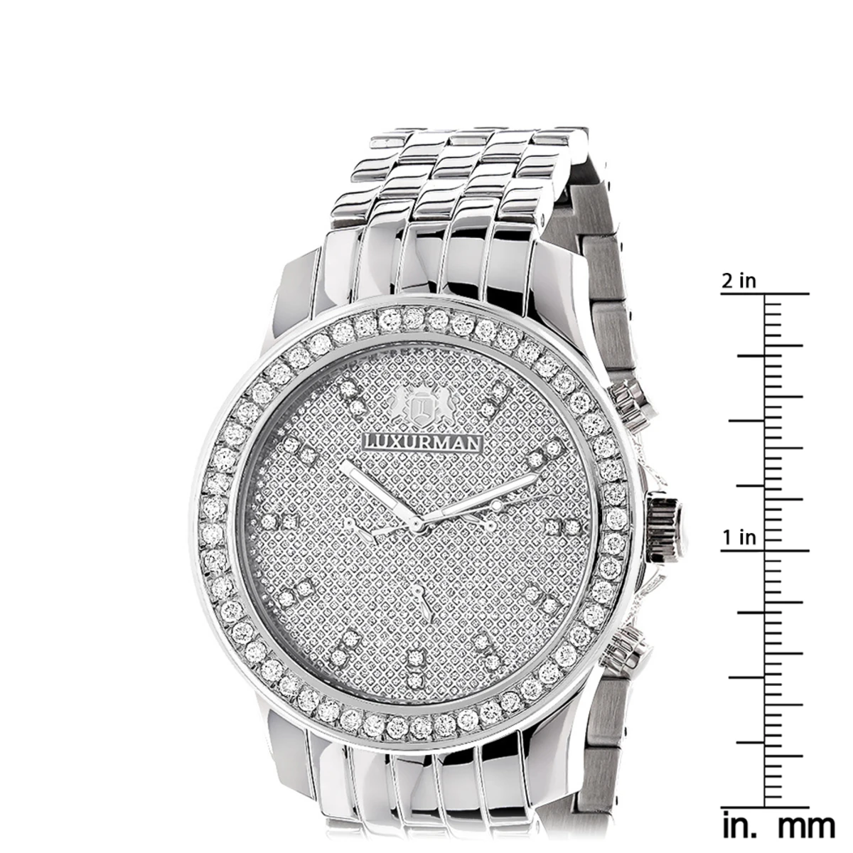 Men's Diamond LUXURMAN Diamond Watch 2.5ct 7 Men's Diamond LUXURMAN Diamond Watch 2.5ct - Image 5
