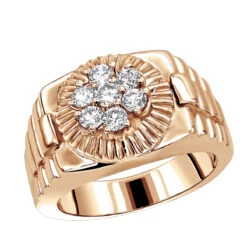 14K White Gold Rolex Style Men's Diamond Ring .95ct 10 14K White Gold Rolex Style Men's Diamond Ring .95ct -Its Hot Jewelry Shop mens rings 14k gold rolex style mens diamond ring 95ct p 6440 ro