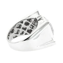 Men's Diamond Ring 14K White Gold Unique Design 1.55ct -Its Hot Jewelry Shop mens round diamond ring 155ct 14k p 44414 backwh