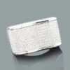 Men's Affordable Men's Diamond Silver Ring 0.82ct