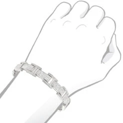 Men's Sterling Silver Diamond Bracelet 3.96ct 8 Men's Sterling Silver Diamond Bracelet 3.96ct -Its Hot Jewelry Shop mens sterling silver diamond bracelet 396 ct p 35868 bodwh