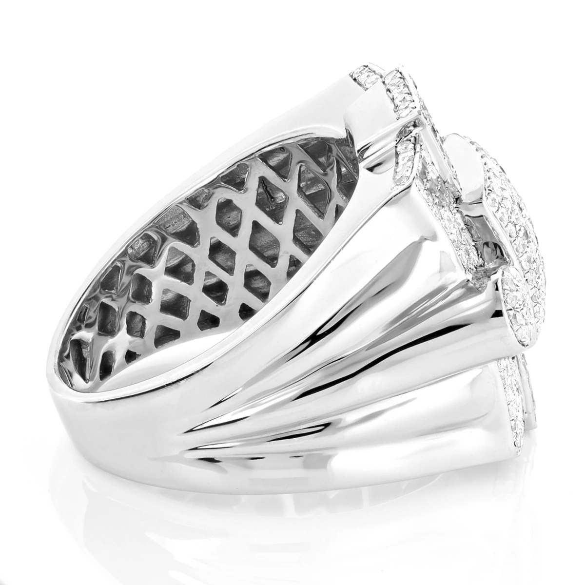 Men's Sterling Silver Diamond Ring 1.70ct 4 Men's Sterling Silver Diamond Ring 1.70ct - Image 2