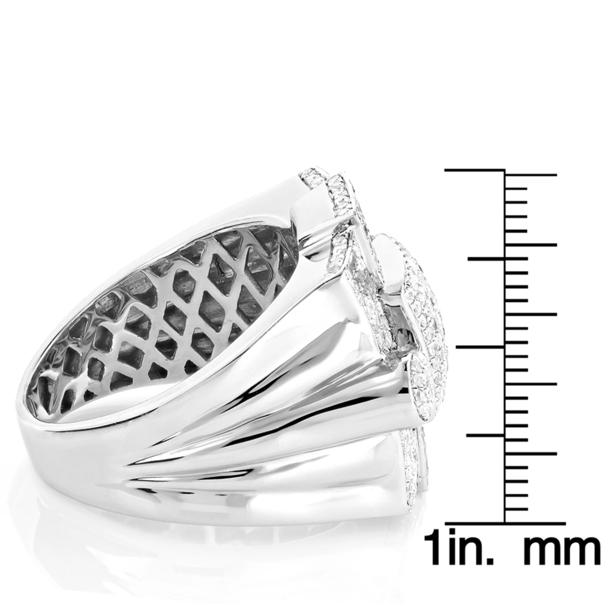 Men's Sterling Silver Diamond Ring 1.70ct 6 Men's Sterling Silver Diamond Ring 1.70ct - Image 4