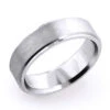 Men's Wedding Band Solid 14K White Gold