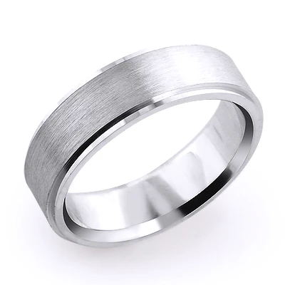Men's Wedding Band Solid 14K White Gold 3 Men's Wedding Band Solid 14K White Gold