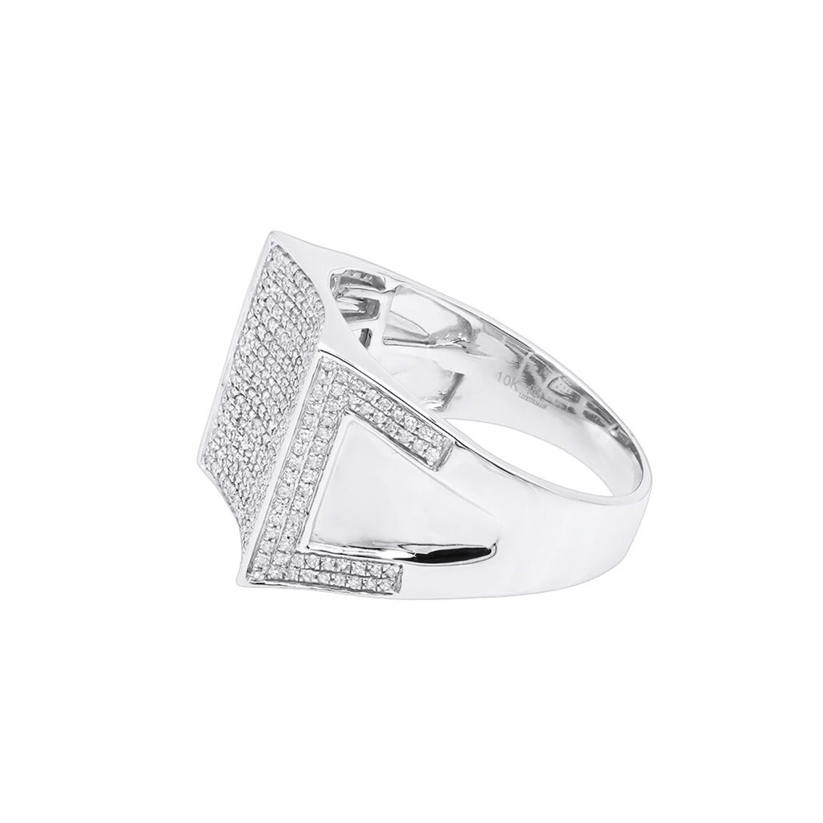 Men's 10K White Gold Diamond Ring 1.26ct Gold 6 Men's 10K White Gold Diamond Ring 1.26ct Gold - Image 4