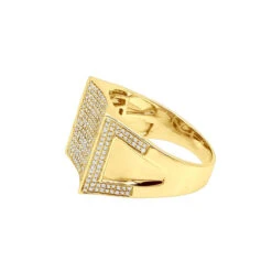 Men's 10K White Gold Diamond Ring 1.26ct Gold 14 Men's 10K White Gold Diamond Ring 1.26ct Gold -Its Hot Jewelry Shop mens yellow gold diamond ring 126ct 10k gold backye 20191215