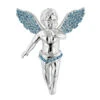 Blue Diamond Mini Angels With Wings Charm Pendant 0.7ct 14K White Gold -Its Hot Jewelry Shop mini angers with wings charms blue diamond angel pendant 07ct 14k gold 1