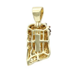 Mini Diamond Jesus Face Pendant 10K Yellow Gold 1/2 Carat Red Diamonds -Its Hot Jewelry Shop mini diamond jesus face pendant solid 10k gold 12 carat red diamonds backye