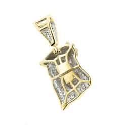 Mini Diamond Jesus Head Pendant 10K Yellow Gold 1/2 Carat 11 Mini Diamond Jesus Head Pendant 10K Yellow Gold 1/2 Carat -Its Hot Jewelry Shop mini diamond jesus head pendant solid 10k gold 12 carat backye