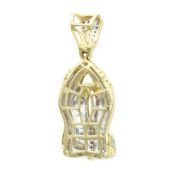 Mini Praying Hands And Cross Diamond Pendant For Men 10K Yellow Gold 0.25ct -Its Hot Jewelry Shop mini praying hands and cross diamond pendant for men in 10k gold 0 25ct backye