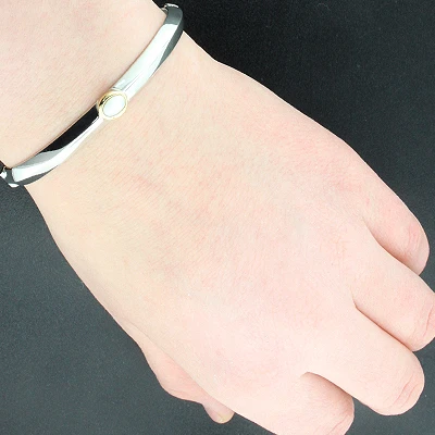 18K Sterling Silver & Mother Of Pearl Bracelet 5 18K Sterling Silver & Mother Of Pearl Bracelet - Image 3