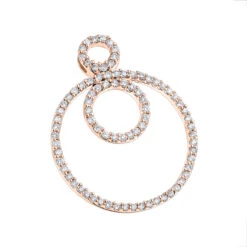 Multi Circle Diamond Pendant 0.55ct 14K White Gold -Its Hot Jewelry Shop multi circle diamond pendant 061ct 14k gold ro