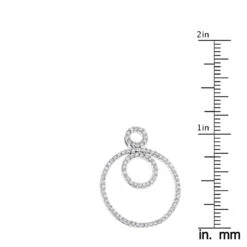 Multi Circle Diamond Pendant 0.55ct 14K White Gold -Its Hot Jewelry Shop multi circle diamond pendant 061ct 14k gold rulerwh