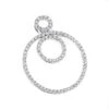 Multi Circle Diamond Pendant 0.55ct 14K White Gold