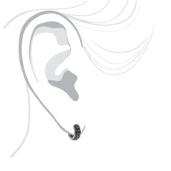 One Carat Black Diamond Hoops 14K Black Plated Gold Huggie Earrings By Luxurman -Its Hot Jewelry Shop one carat black diamond hoops 14k gold huggie earrings by luxurman bodbl