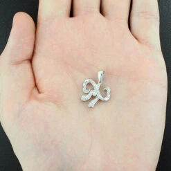 Small Heart Bow Diamond Pendant 0.17ct Sterling Silver 9 Small Heart Bow Diamond Pendant 0.17ct Sterling Silver -Its Hot Jewelry Shop open heart bow diamond pendant 017ct sterling silver p 44284box