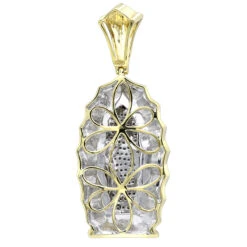 Our Lady Of Guadalupe 10K Yellow Gold Blessed Virgin Mary Diamond Pendant 11 Our Lady Of Guadalupe 10K Yellow Gold Blessed Virgin Mary Diamond Pendant -Its Hot Jewelry Shop our lady of guadalupe real 10k gold blessed virgin mary diamond pendant backye