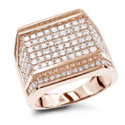 Oversized Men's Diamond Ring 2.5 Ctw 14K White Gold -Its Hot Jewelry Shop oversized mens diamond ring 308ct 14k gold ro