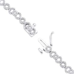 Pave 14K White Gold Ladies Diamond Bracelet 1.31ct 16 Pave 14K White Gold Ladies Diamond Bracelet 1.31ct -Its Hot Jewelry Shop pave bracelets 14k gold ladies diamond bracelet 131ct p 7143 backwh