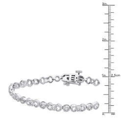 Pave 14K White Gold Ladies Diamond Bracelet 1.31ct 20 Pave 14K White Gold Ladies Diamond Bracelet 1.31ct -Its Hot Jewelry Shop pave bracelets 14k gold ladies diamond bracelet 131ct p 7143 rulerwh