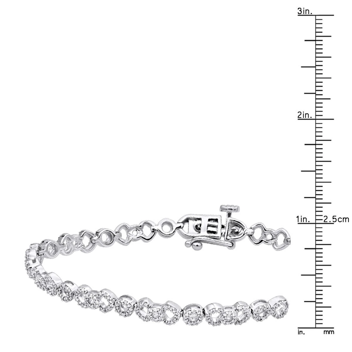 Pave 14K White Gold Ladies Diamond Bracelet 1.31ct 10 Pave 14K White Gold Ladies Diamond Bracelet 1.31ct - Image 8