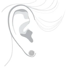 Pave Diamond Circle Earrings 0.36ct Sterling Silver 9 Pave Diamond Circle Earrings 0.36ct Sterling Silver -Its Hot Jewelry Shop pave diamond circle earrings 036ct sterling silver p 48008box