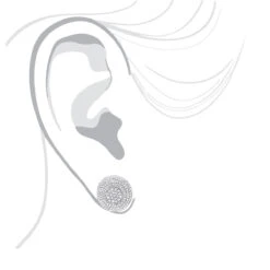 Large 14K White Gold Studs Pave Diamond Earrings 2.3ct -Its Hot Jewelry Shop pave diamond earrings 14k 230ct p 41206 bodwh