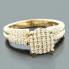 Pave Diamond Engagement Ring 0.46ct 14K Yellow Gold -Its Hot Jewelry Shop pave diamond engagement ring 046ct 14k p 44743