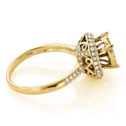 Pave Diamond Engagement Ring 0.64ct 14K Yellow Gold 10 Pave Diamond Engagement Ring 0.64ct 14K Yellow Gold -Its Hot Jewelry Shop pave diamond engagement ring 064ct 14k p 44744 backye