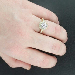 Halo Pave Diamond Engagement Ring Setting 0.88ct 7 Halo Pave Diamond Engagement Ring Setting 0.88ct -Its Hot Jewelry Shop pave diamond engagement ring setting 088ct p 41168bod