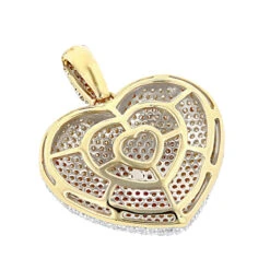 Pave Diamond Heart Pendant 14K Yellow Gold 2 Carats -Its Hot Jewelry Shop pave diamond heart pendant 14k gold 2 carats p 22301 backye