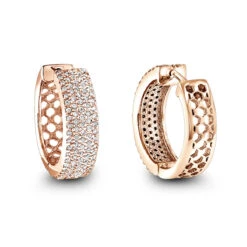 Pave Diamond Hoop Earrings 1.20ct 14K White Gold -Its Hot Jewelry Shop pave diamond hoop earrings 120ct 14k gold p 49172 ro