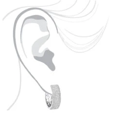 Pave Diamond Hoop Earrings 1.75ct 14K White Gold -Its Hot Jewelry Shop pave diamond hoop earrings 195ct 14k p 42950 bodwh