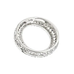 Pave 14K White Gold Diamond Circle Pendant 0.4ct 11 Pave 14K White Gold Diamond Circle Pendant 0.4ct -Its Hot Jewelry Shop pave diamond o pendant 045ct 14k gold circle jewelry backwh