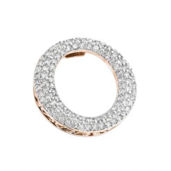 Pave 14K White Gold Diamond Circle Pendant 0.4ct 10 Pave 14K White Gold Diamond Circle Pendant 0.4ct -Its Hot Jewelry Shop pave diamond o pendant 045ct 14k gold circle jewelry ro