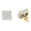1 Carat Pave Diamond Stud Earrings 10K Yellow Gold Cube Shape 1 1 Carat Pave Diamond Stud Earrings 10K Yellow Gold Cube Shape -Its Hot Jewelry Shop pave diamond stud earrings 10k 095ct p 43212 ye