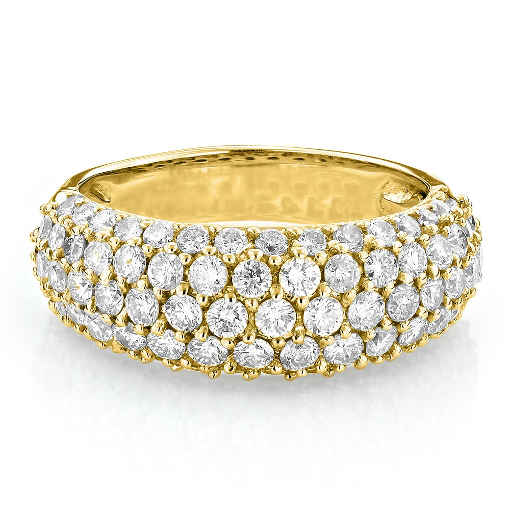 Pave Ladies Diamond Wedding Band 2.2ct 14K White Gold Ring 4 Pave Ladies Diamond Wedding Band 2.2ct 14K White Gold Ring - Image 2