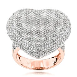 Pave Puffed Diamond Heart Ring 2.5ct 14K Yellow Gold 10 Pave Puffed Diamond Heart Ring 2.5ct 14K Yellow Gold -Its Hot Jewelry Shop pave puffed diamond heart ring 295ct 14k p 42934 ro