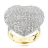 Pave Puffed Diamond Heart Ring 2.5ct 14K Yellow Gold -Its Hot Jewelry Shop pave puffed diamond heart ring 295ct 14k p 42934 ye