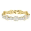 Pave Real Diamond Bracelet For Men 10K Yellow Gold 3.18ct -Its Hot Jewelry Shop pave real diamond bracelet for men 10k gold 318ct ye