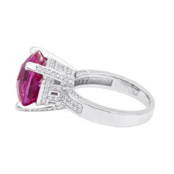 Pink Sapphire 0.55ct Diamond 14K White Gold Cocktail Ring For Women 13 Pink Sapphire 0.55ct Diamond 14K White Gold Cocktail Ring For Women -Its Hot Jewelry Shop pink sapphire diamond rings 14k gold cocktail ring 046ct p 49141 backwh