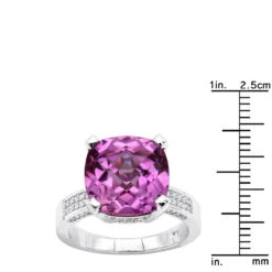 Pink Sapphire 0.55ct Diamond 14K White Gold Cocktail Ring For Women 17 Pink Sapphire 0.55ct Diamond 14K White Gold Cocktail Ring For Women -Its Hot Jewelry Shop pink sapphire diamond rings 14k gold cocktail ring 046ct p 49141 rulerwh