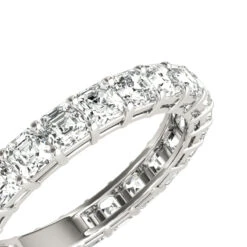 Platinum Asscher Cut Diamond Eternity Band Diamond Anniversary Ring 3ct 10 Platinum Asscher Cut Diamond Eternity Band Diamond Anniversary Ring 3ct -Its Hot Jewelry Shop platinum asscher cut diamond eternity band diamond anniversary ring 3ct box