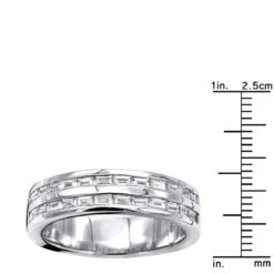 Platinum Baguette Diamond Men's Wedding Ring 1.10ct -Its Hot Jewelry Shop platinum baguette diamond mens wedding ring 110ct p 31264 rulerwh