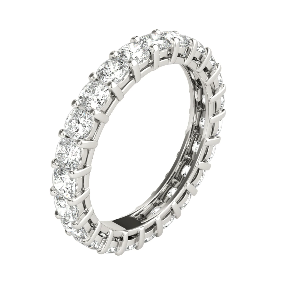 Platinum Cushion Cut Diamond Eternity Ring Diamond Anniversary Ring 2.5ct 4 Platinum Cushion Cut Diamond Eternity Ring Diamond Anniversary Ring 2.5ct - Image 2